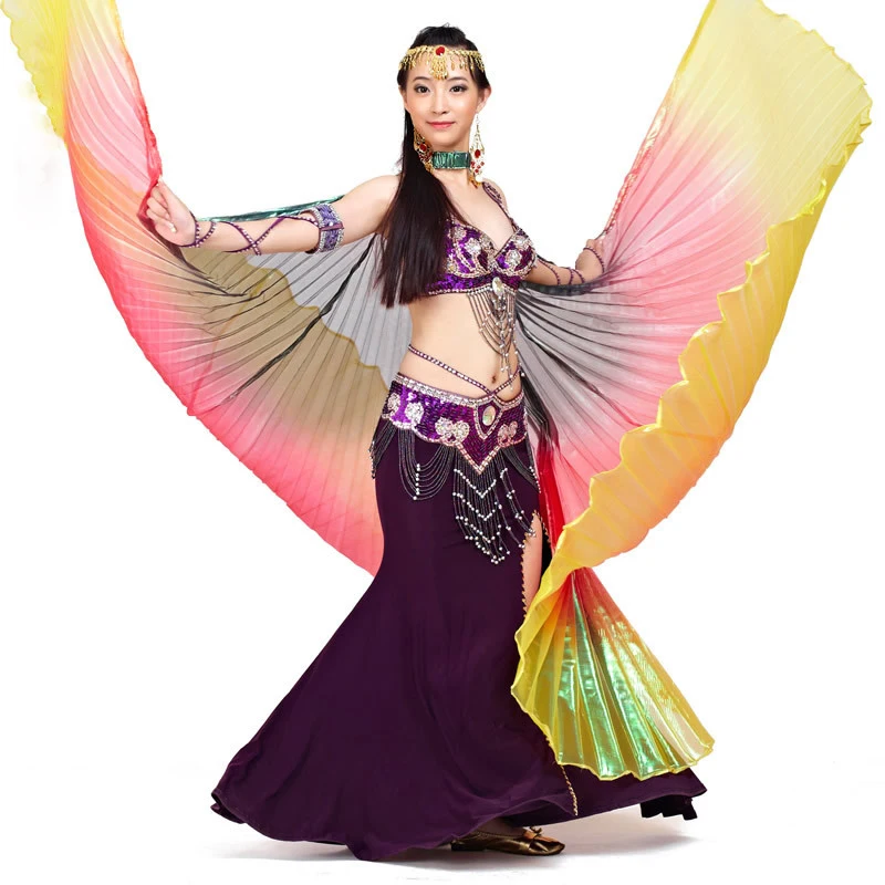 2019 Belly Dance Isis Wings Belly Dance Accessory Bollywood Oriental Egypt Egyptian Wings Costume Adult Women Gold