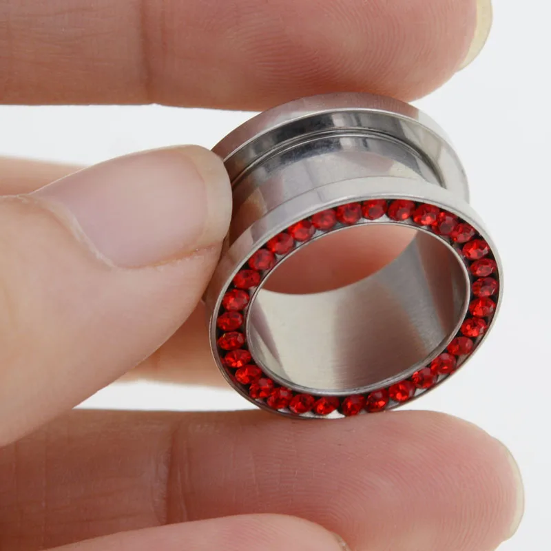 1 PC Unisex 3-14mm Ear Stretcher Surgical Stainless Steel Single Flare Flesh Tunnel Ear Plugs Expander Body Piercing Jewelry
