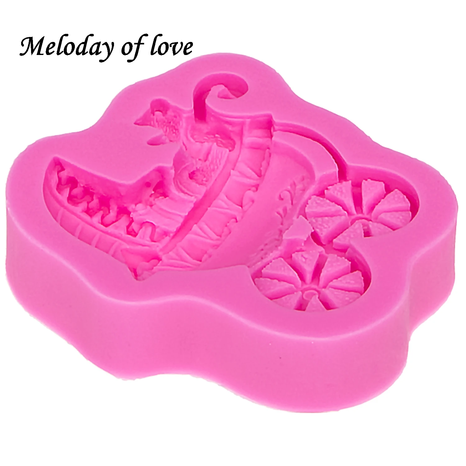 Bear Baby carriage car bows soap mould  DIY fondant baking cake decorating tools silicone mold T0088