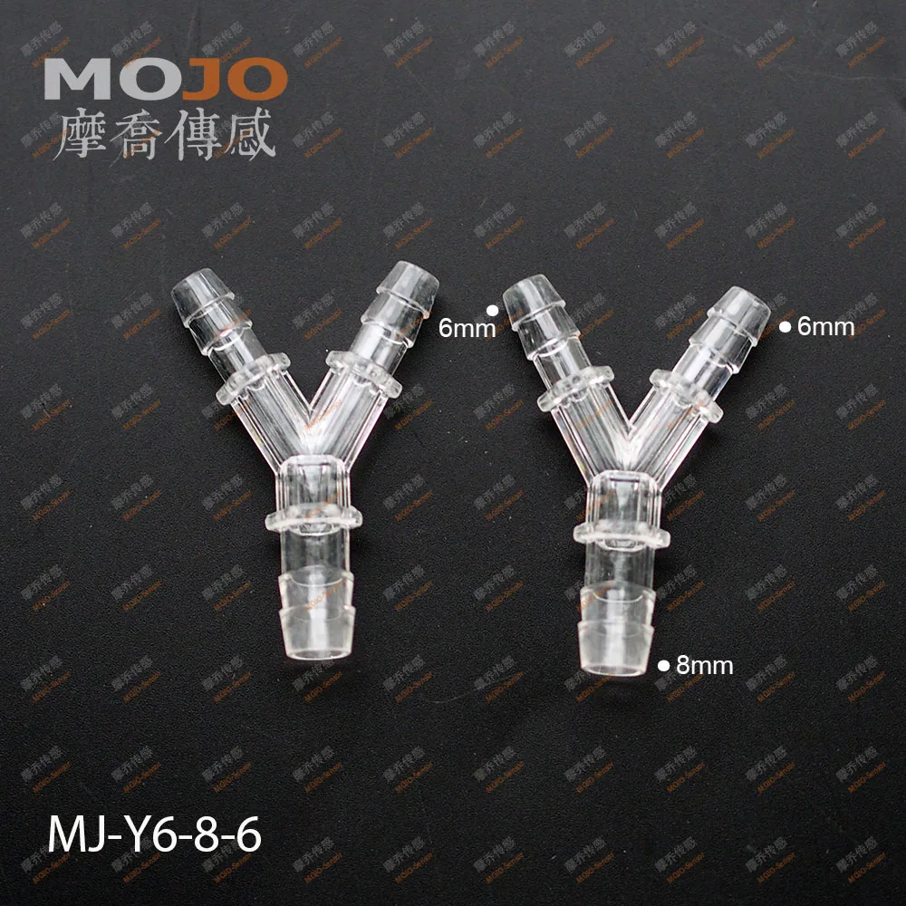 Adaptateur de tuyau d'eau à 3 voies en forme de Y, type réduit MJ-Y6-8-6 (10 pièces/lot)