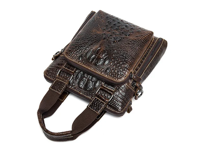 crocodile Genuine Leather Bag Men Bag Cowhide Men Crossbody Bags Men\'s Travel Shoulder Bags Tote ipad Briefcases Handbag