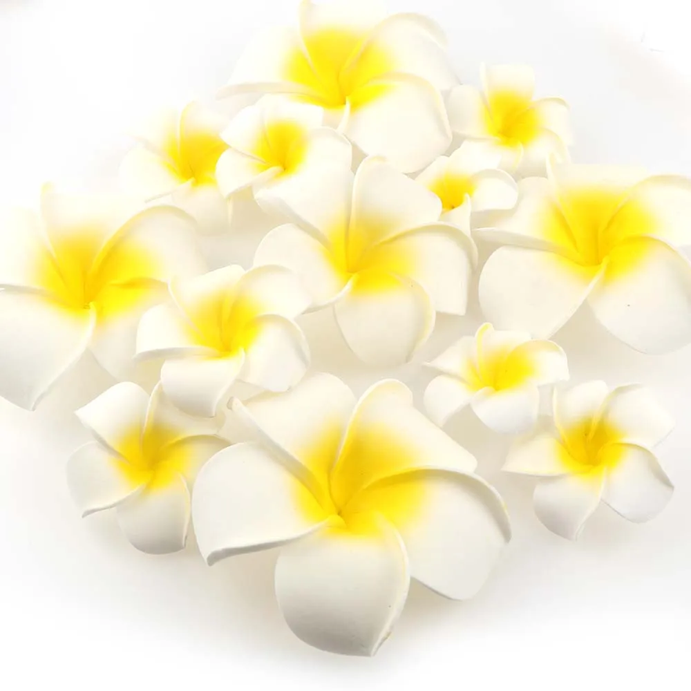 10PCS 6 Size Artificial Multicolor EggFlower Heads/PE Foam Plumeria Hawaiian Vacation Tire DIY Wedding Reception Home Decoration