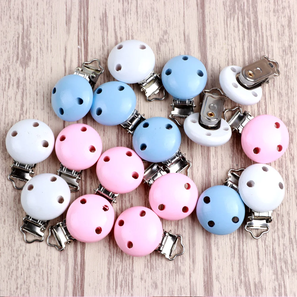 TYRY. HU 50 PC ไม้ซิลิโคน Pacifier Dummy CHAIN ผู้ถือ Soother พยาบาลอุปกรณ์เสริมคลิปสำหรับทารก Pacifier Pacifier ของเล่นปลอดภัย