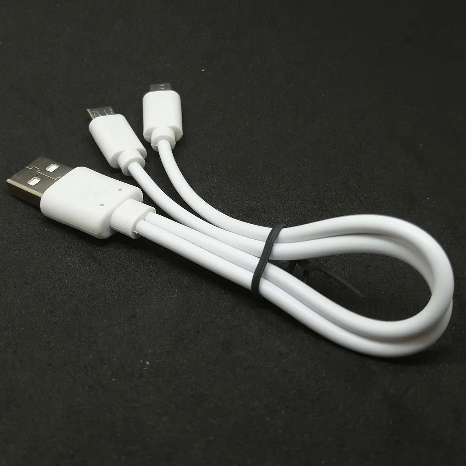 20cm USB Male To Dual 2X Micro Male wall Charger Sync Power Y Cable phone