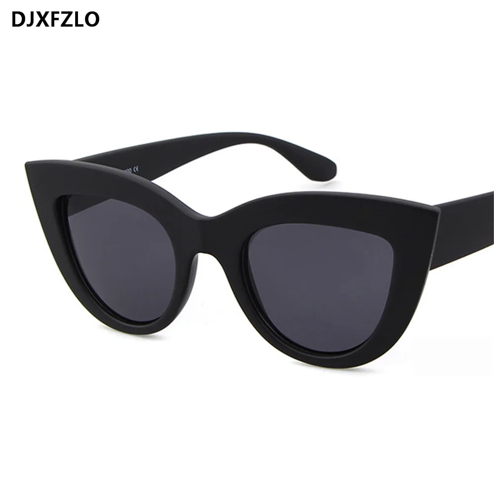 2019 New Sunglasses Retro Fashion Sunglasses Women Brand Designer Vintage Cat Eye Black Sunglasses Ladies Lady UV400 Oculos