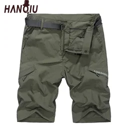 Waterproof Military Cargo Shorts Men 2024 Summer Quick Dry Loose Male Short Pants Thin Material Male Short Masculino WIth Belt