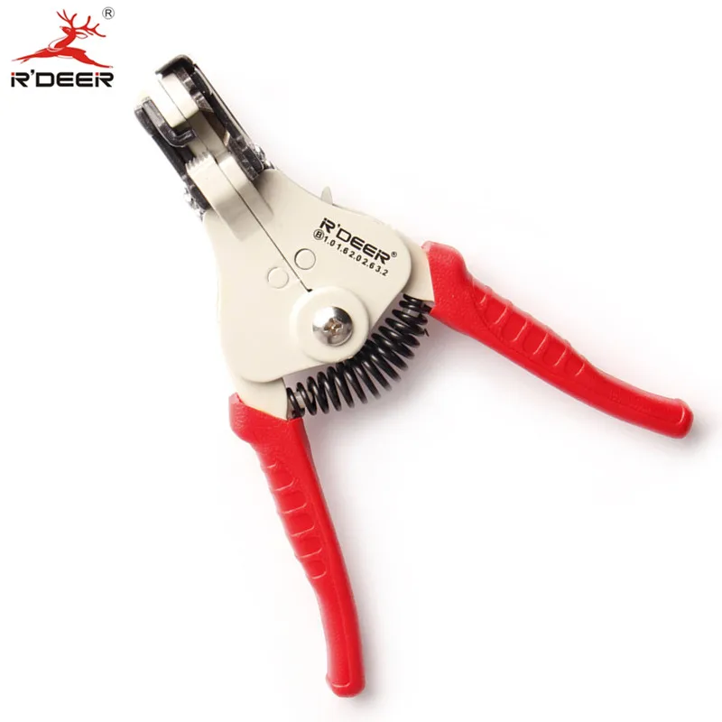 

RDEER Wire Stripping Pliers 1.0/1.6/2.0/2.6/3.2mm Automatic Cable Wire Stripper Crimping Tool Multipurpose Durable Hand Tool