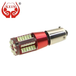 KEIN 2PCS H6W H21W BAY9S BA9S BAX9S T4W 57smd 3014 Led Car Clearance rear fog lamp Backup Reserve Bulb white yellow signal light