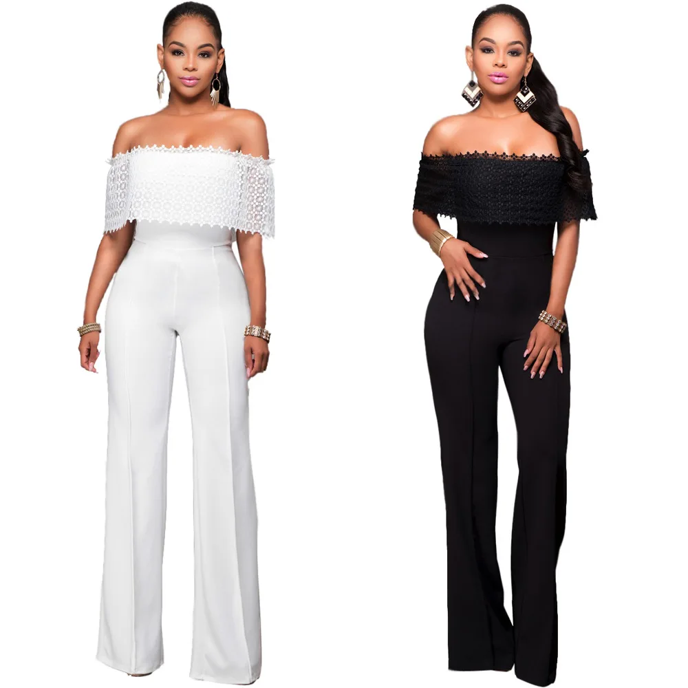 2019 Fashion Vrouwen Een stuk Kleding tube Jumpsuit Kant Cool Sexy Bodysuit