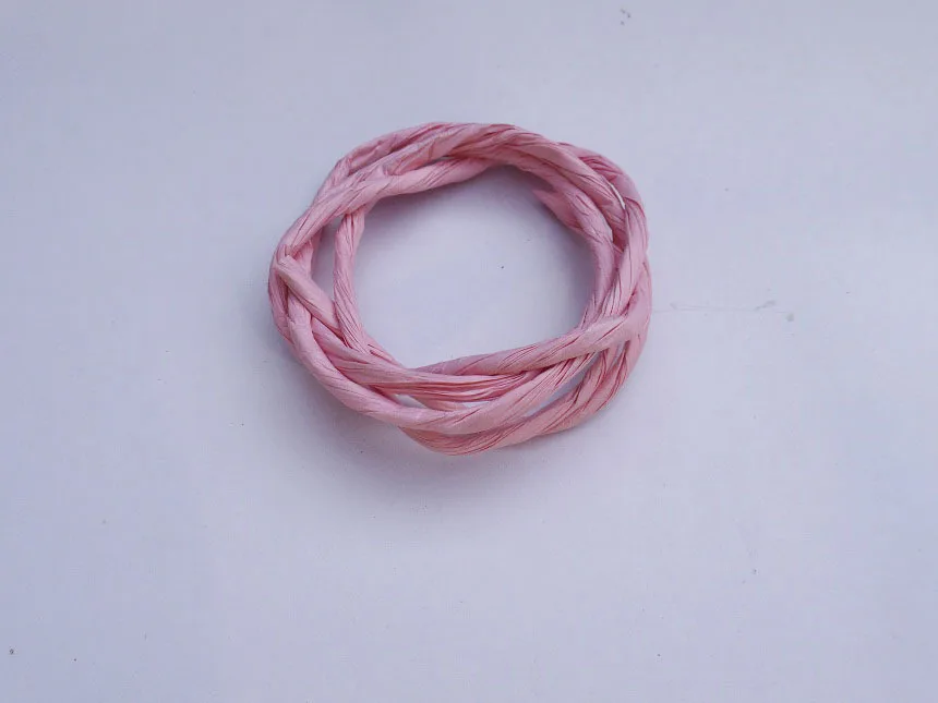 5m light rose paper  flower material twine  Paper rope handmade materials paper diy rope rough weaving production baskets child