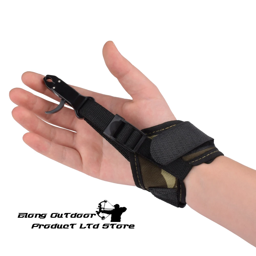 1X Camo Color Release Aid Trigger Compound Bow Strap Shooting Hunting Accessories Wrist Archery Bow