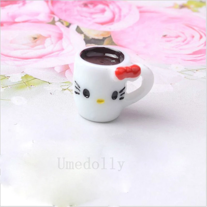 5PCS Cute Miniature Dollhouse Mini DIY Milk Coffee Cup Mug Pretend Play Food for Doll Kitchen Toy Accessories