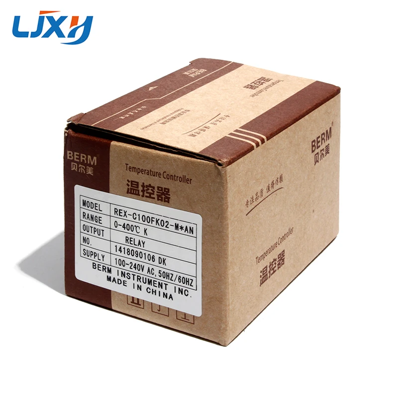 LJXH Relay/SSR Output REX-C100 PID Thermostat Temperature Controller 100-240VAC with 1m M6 Thread Type K Thermocouple