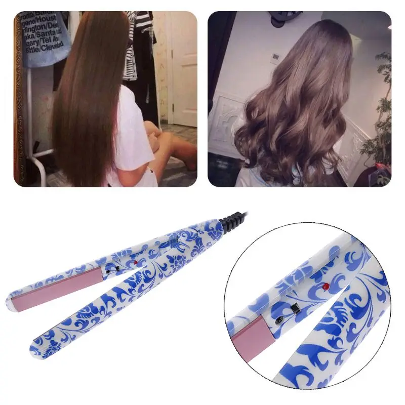 مكواة فرد الشعر سيراميك احترافية ، مكواة بخار ، أدوات تصفيف 100-240 فولت 50-60 هرتز 18 واط الولايات المتحدة/المملكة المتحدة/السيارة