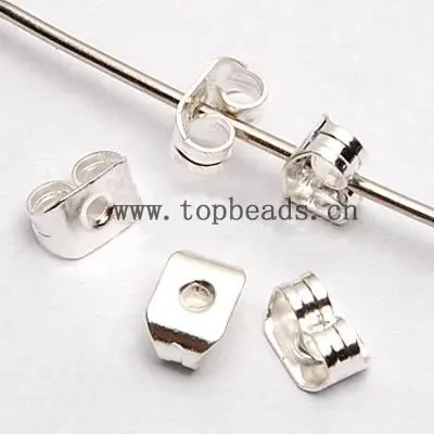 

Hot Sale 1000pc/lot Wholesale Rhodium Plated Iron Earring Back Stoppers Charms Finding Making