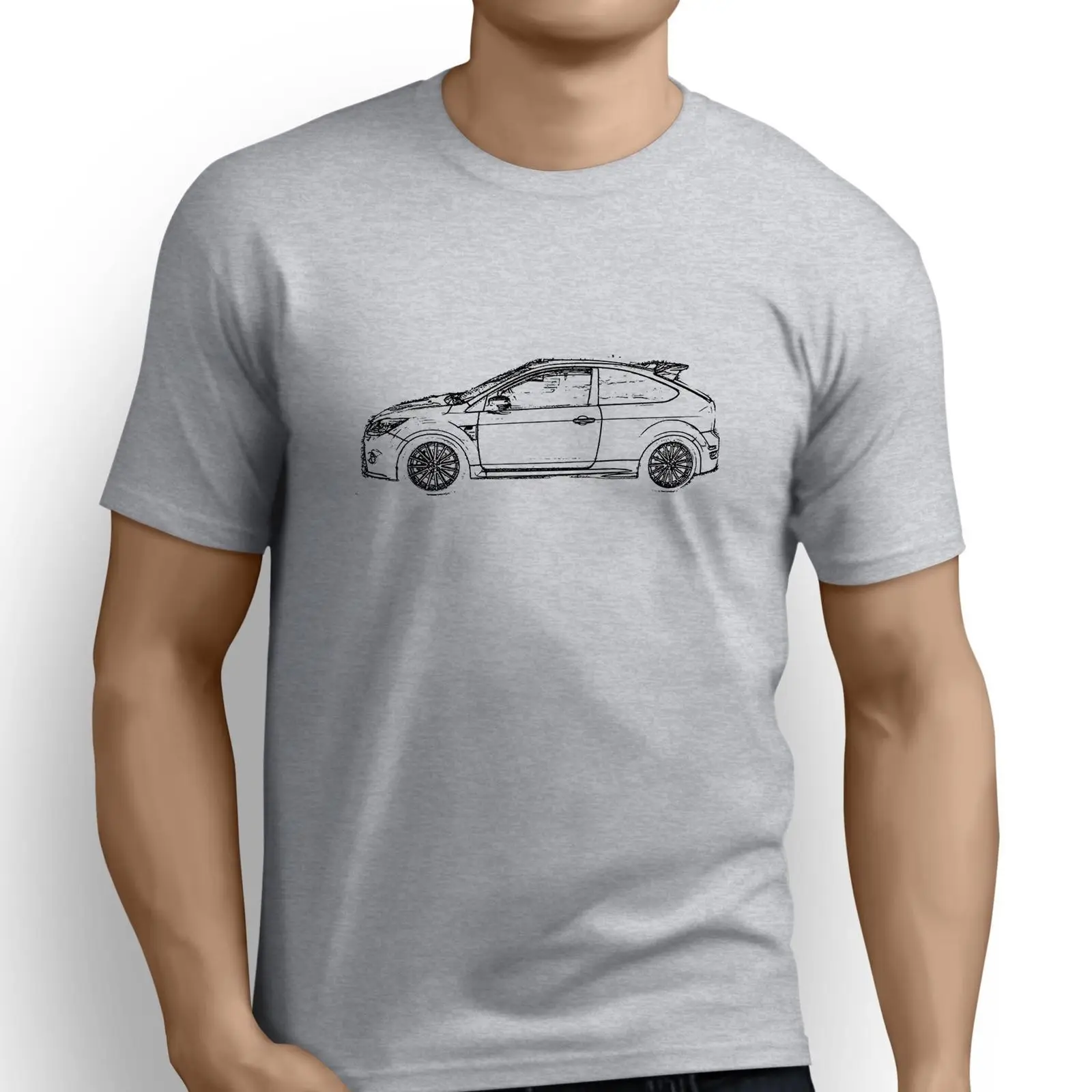 Fashion Brand T Shirts Men Summer Print Casual T-Shirt Men Brand Car Fans Focus Rs 2009 Inspired Car T Shirt