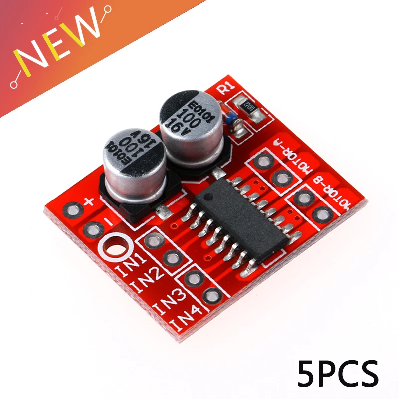 5PCS/lot 1.5A 2-Way MX1508 DC Motor Driver Module PWM Speed Dual H-Bridge Stepper L298N