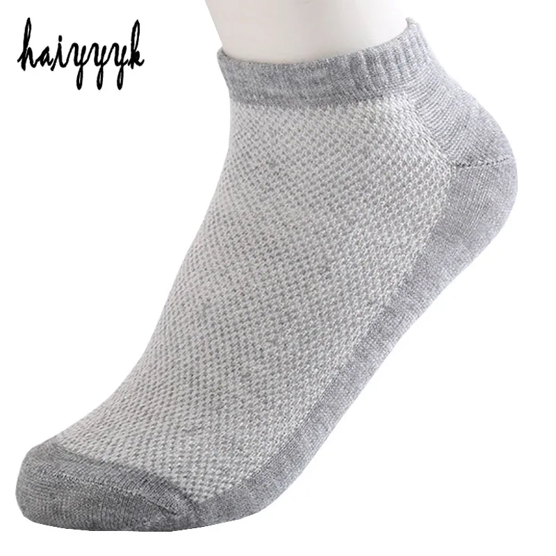 20Pcs=10Pairs Solid Mesh Men\'s Socks Invisible Ankle Socks Men Summer Breathable Thin Boat Socks Size EUR 38-43 cheap price