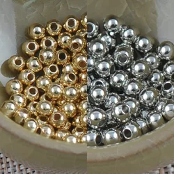 4mm 500pcs Gold/Silver Plated CCB Round Seed Spacer Beads For Jewelry making DIY YKL0079X