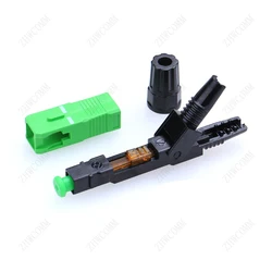 ZHWCOMM High Quality SC APC Single Mode  Fiber Optic Quick Fast Connector FTTH Cold Connector