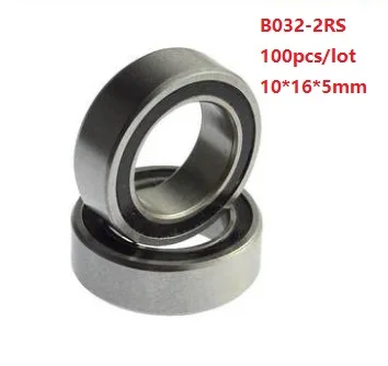 

100pcs/lot B032RS B032-2RS B032 2RS 10*16*5mm thin section rubber cover Deep Groove Ball bearing 10x16x5mm