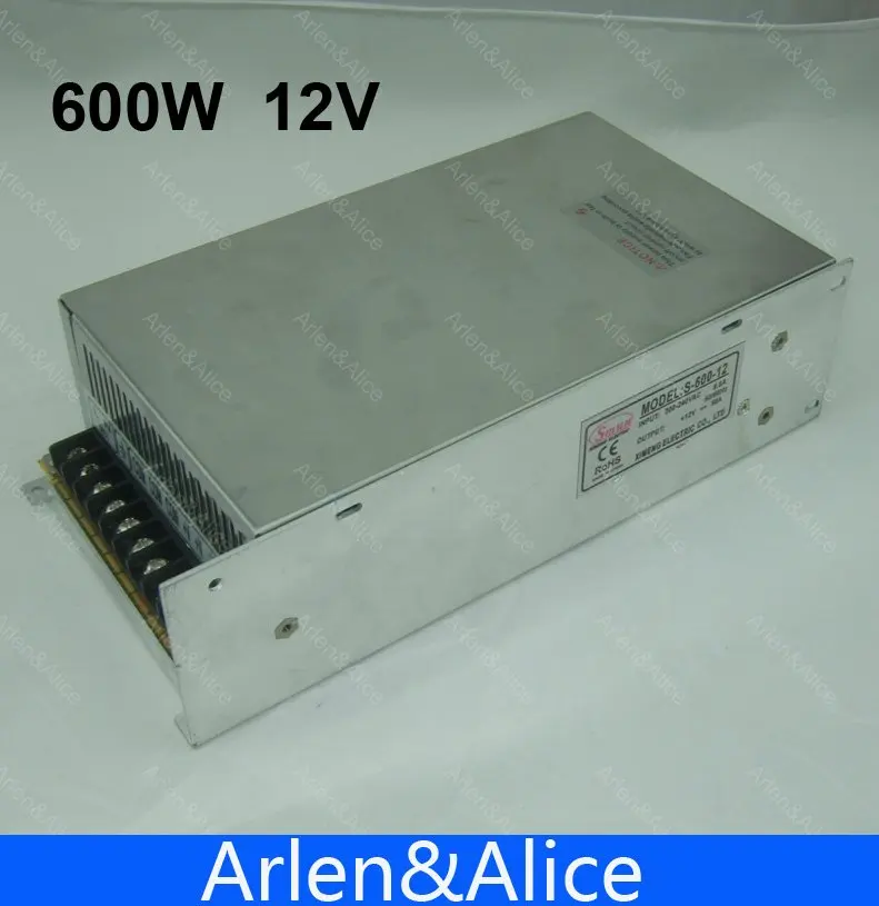 

600W 12V 50A 220V input Single Output Switching power supply AC to DC