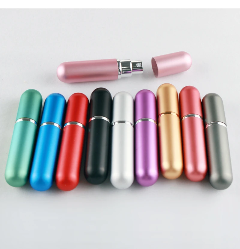 50 Teile/los 5 ml Tragbare Mini Aluminium Nachfüllbare Parfüm Flasche Mit Spray Leere Kosmetische Behälter Mit Zerstäuber Für Reisenden – Detail 10