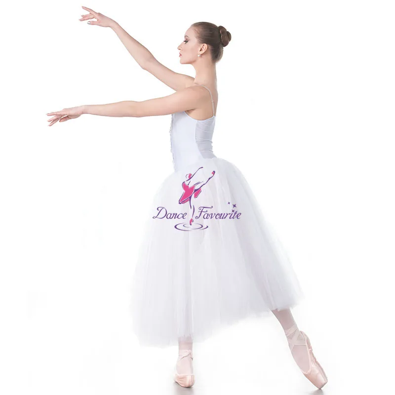 Dans Favoriete Ballet Tutu's 18012 Dans Favoriete Hemdje Witte Lange Ballet Tutu Romantische Ballet Dans Kostuums Ballerina Tutu