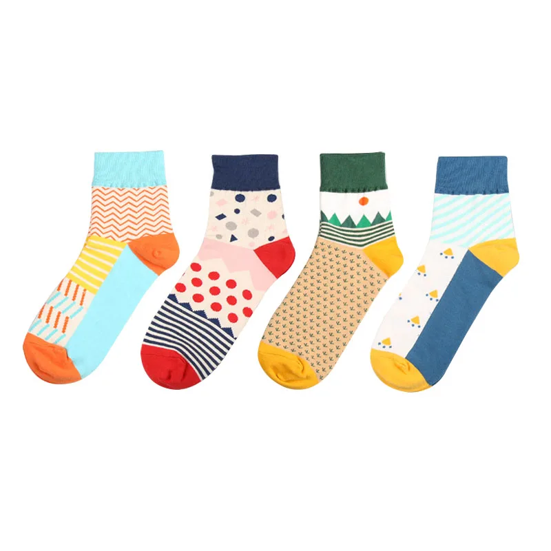 6 Pairs Sock Men Street Tide Casual Men Cotton Cartoon Socks Happy Socks For Couple Friend Men's Weed Leaf Socks Women Meias Sox