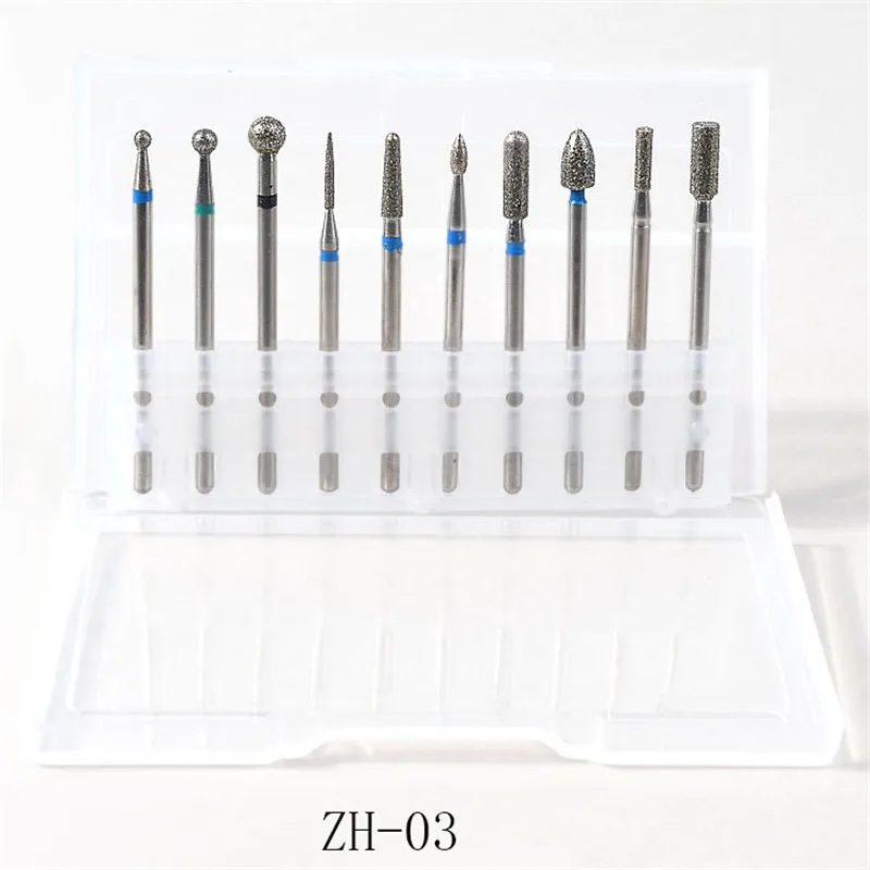 10Pcs/box Carbide Nail Drill Bit Milling Cutter For Manicure Pedicure Nail Files Buffer Nail Art Equipment Accessory Tools