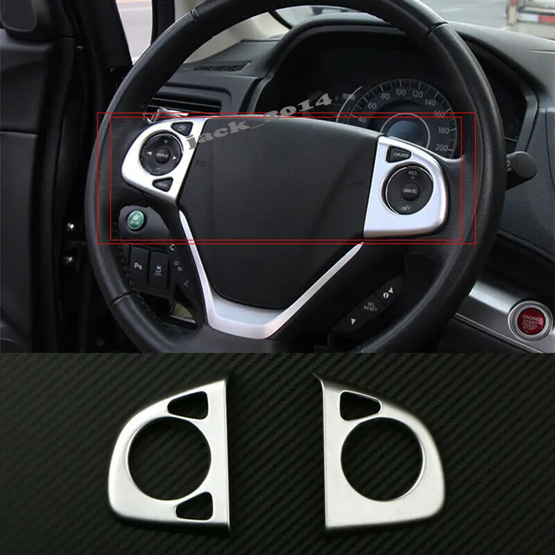 Interior ABS Chrome Steering Wheel Cover Trim Bezel For Honda CR-V CRV 2012 2013 2014