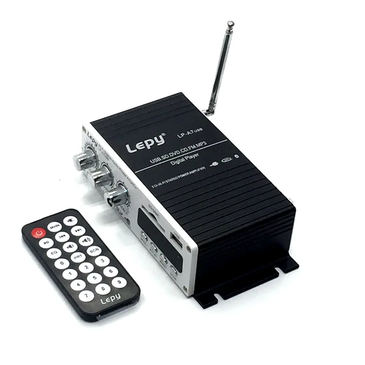 Lepy-amplificadores de potencia Bluetooth lp-a7 USB, con Cable de alimentación y Audio de 12V3A, reproductor MP3 multifuncional FM, SD, USB, para