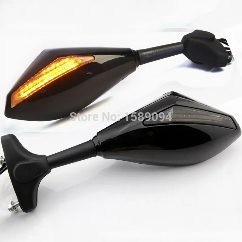 New LED Turn Signal Indicators Motorcycle Rearview Side Mirrors Retroviseur Clignotants Moto For Honda CBR 250 600 900 1000 RR