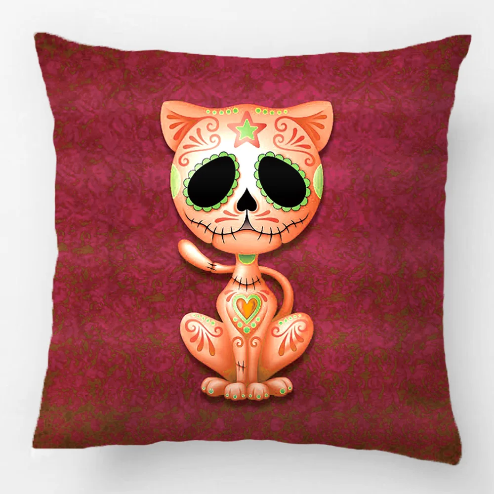 Zombie Sugar Kitten Pink Throw Pillow Case Decorative Cushion Cover Pillowcase Customize Gift By Lvsure For Car Sofa Seat