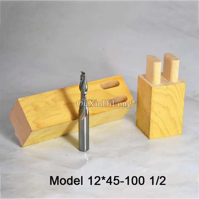 1PCS Woodworking Milling Cutter Dia 12mm, Upcut Spiral Router Bit, 1/2 Shank, Model 12*45-100 1/2 JF1655