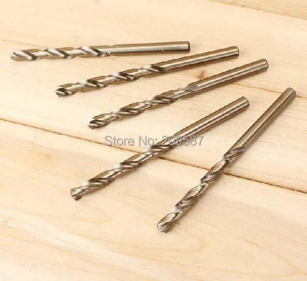 5pcs 5.5mm 0.217" HSS-Co M35 Straight Shank Twist Drill Bits For Stainless Steel
