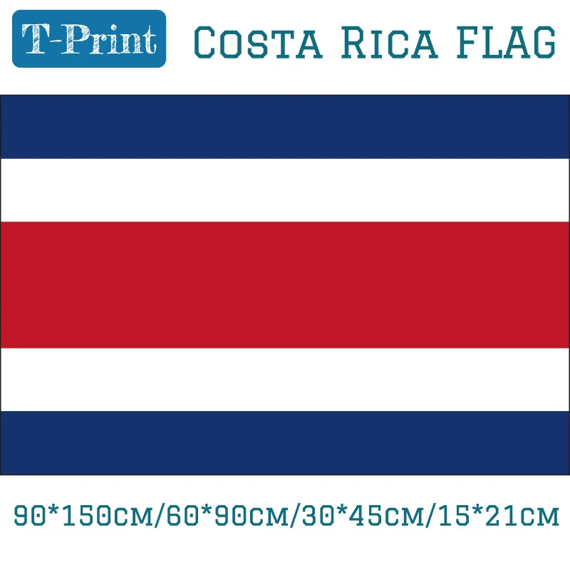 3x5ft Banners 90*150cm/60*90cm/40*60cm Republic Of Costa Rica National Flag 15*21cm  hand flag