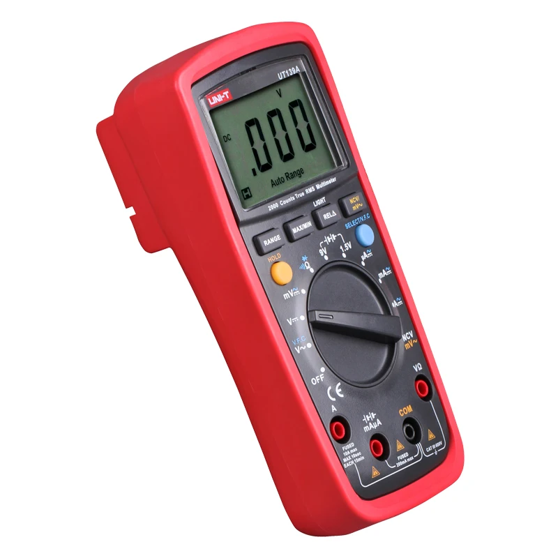 UNI-T UT139A True RMS Digital Multimeter Auto Range AC/DC Amp/Volts Ohm Tester with Data Hold, NCV,and Battery Test