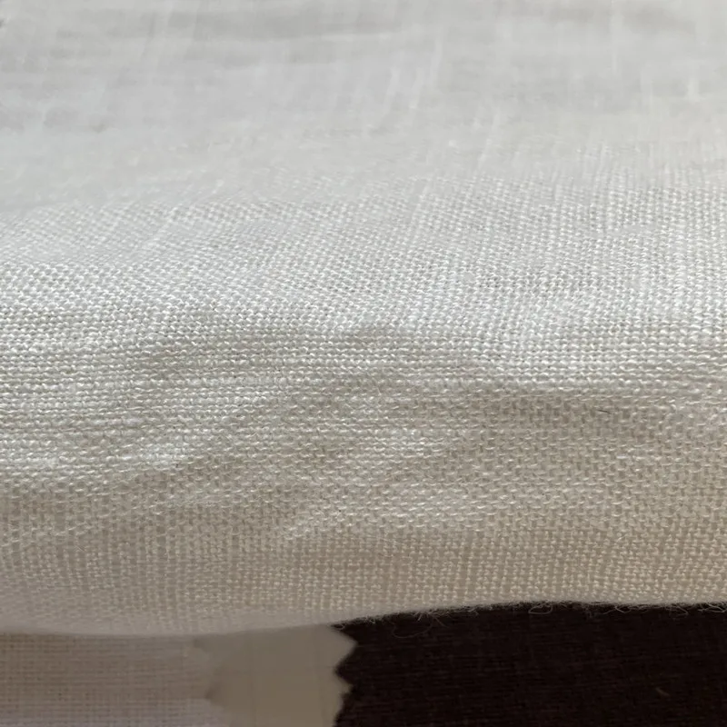 

M-446 100% Linen Fabric Sand Washed White Ivory Blue Black Colors 148 Cm Width 170 Gsm Sewing Small Wholesale