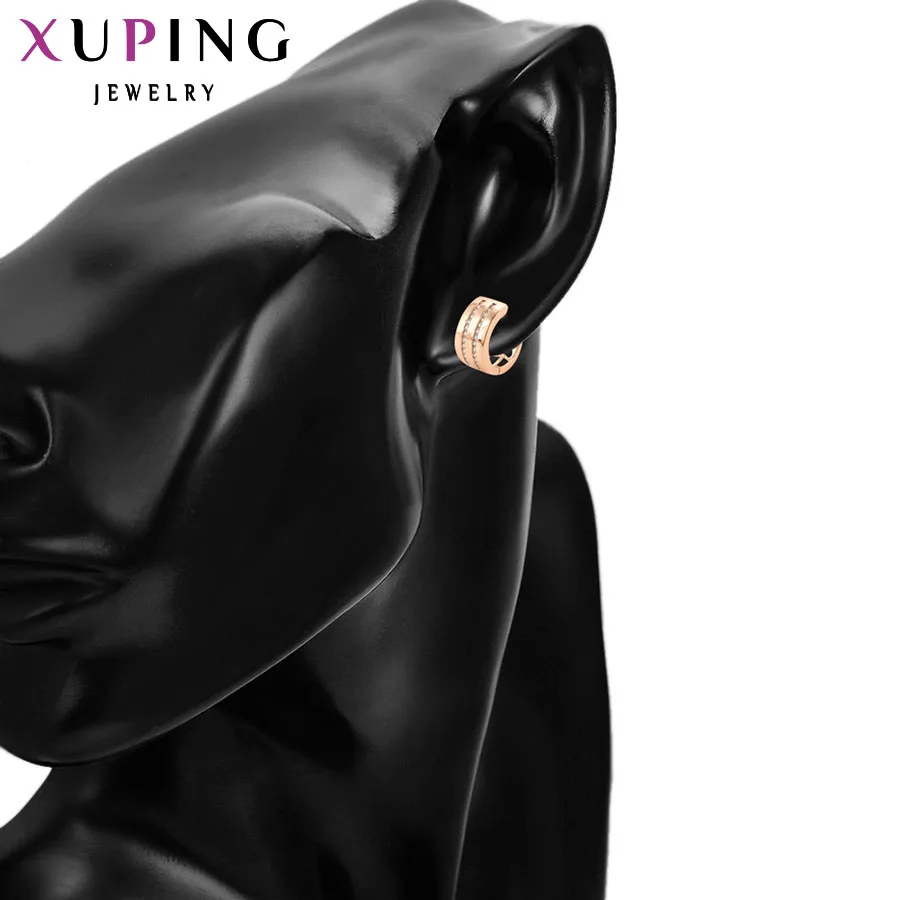 Xuping Jewelry Charm Hoop Earring and Ring Fashion Europe Style Jewelry Sets for Women Store Party Gift 64980