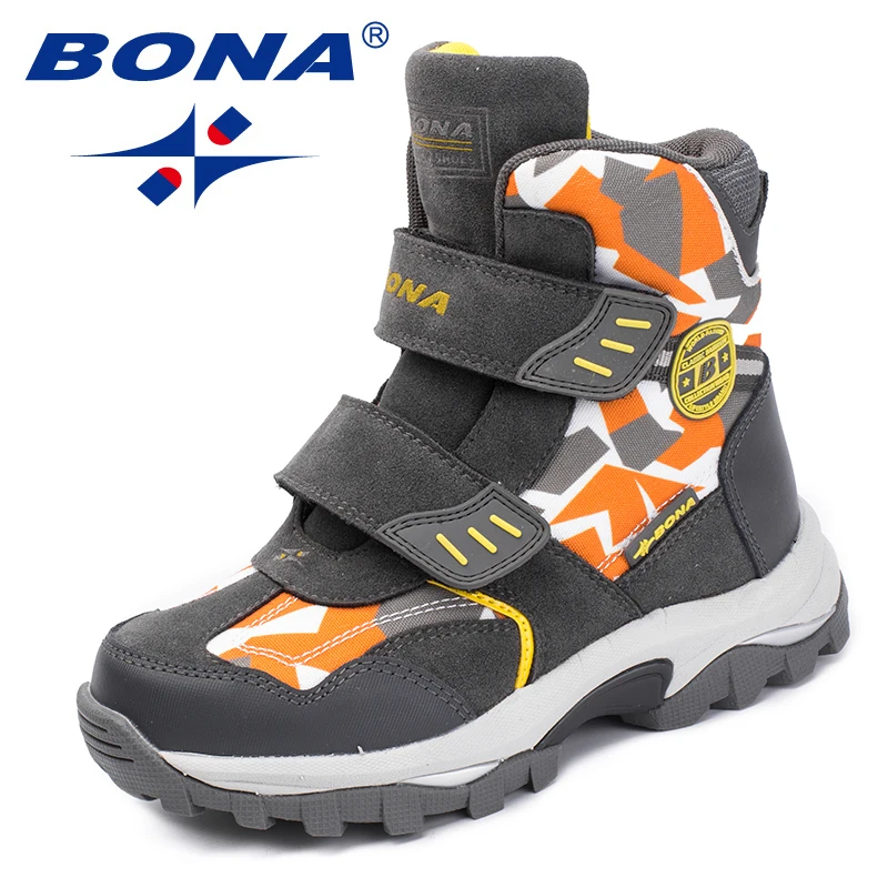 BONA – bottines à bout rond pour enfants, chaussures d\'hiver à crochet et boucle pour garçons et filles, confortables, livraison rapide et gratuite,