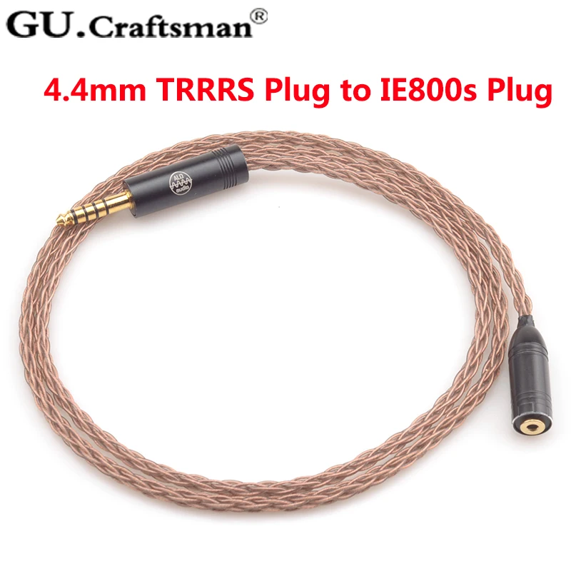 

GUcraftsman 6N OCC copper 8-core IE800 IE800s HIFI 2.5mm/4.4mm Balance Headphone upgrade cable