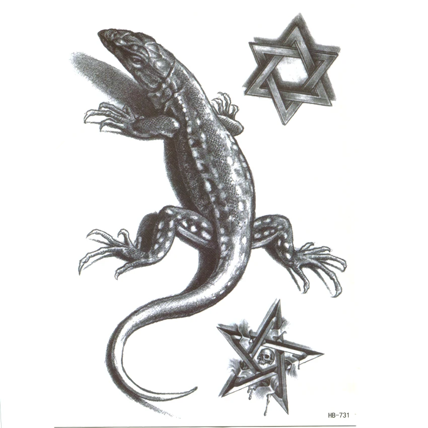 

Gecko Waterproof Temporary Tattoos Men World of Warcraft Fake Tattoo body art tatoo sleeve men tattoos designs tatuajes henna