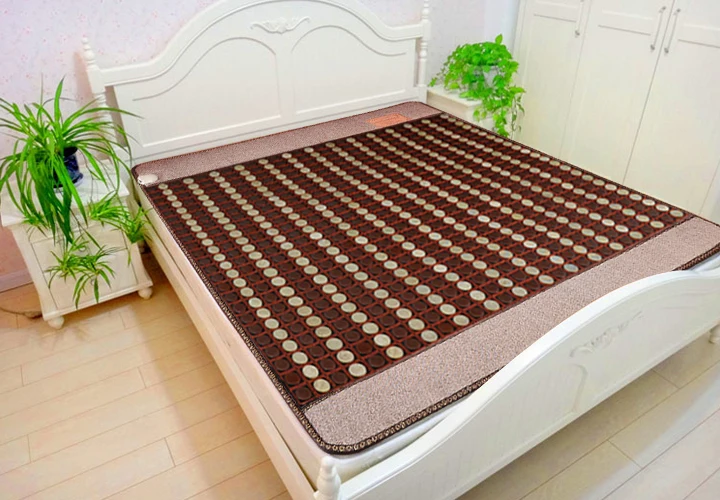 

High quality Far Infrared Jade heating mattress hot tourmaline Germanium stone heating jade cushion Free Gift eye cover