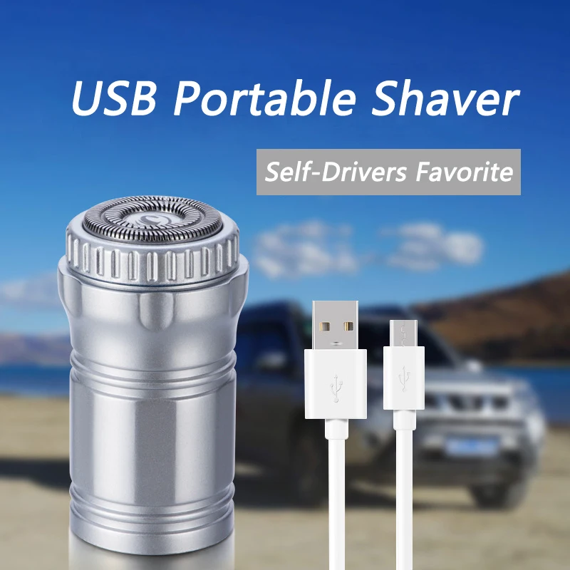 Usb portátil mini navalha barbeador plug and play lavável lâmina durável rosto limpo trimmer para homem