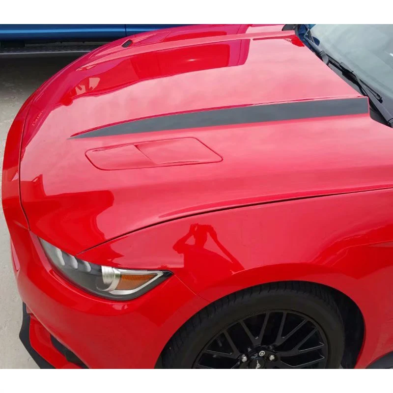 2 sztuk/zestaw 115cm długa maska samochodu naklejki kalkomanie Vinyl PVC dekoracji samochód stylizacji akcesoria dla Ford Mustang 2015 2016