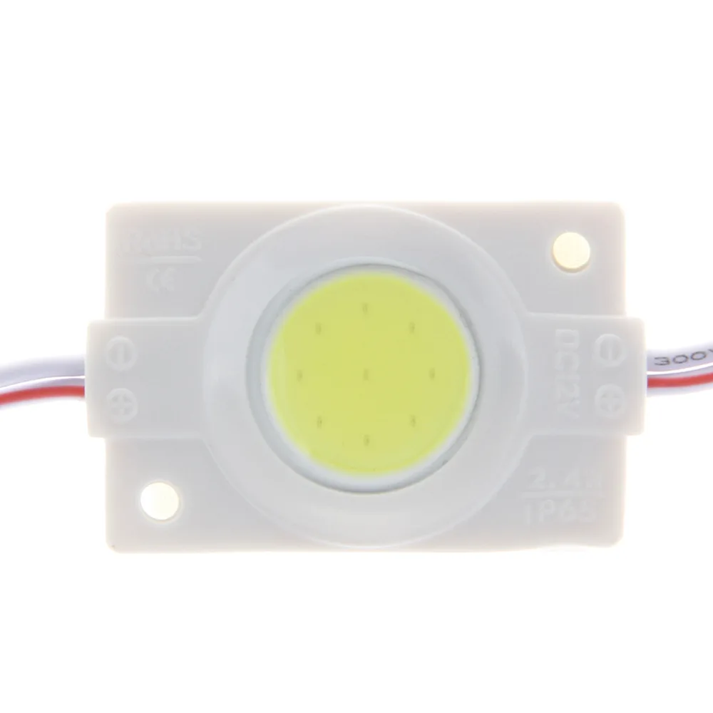 20pcs 2.4W Ultra Bright COB LED Module light White Strip Light Lamp Bead Chip diy DC 12V lighting Waterproof