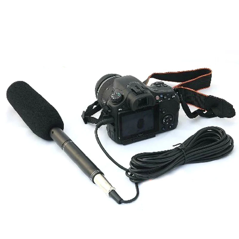 

DSLR Interview Condenser Uni-Directional Camera Camcorder Microphone Mic 3.5mm Plug for Canon Nikon Cameras