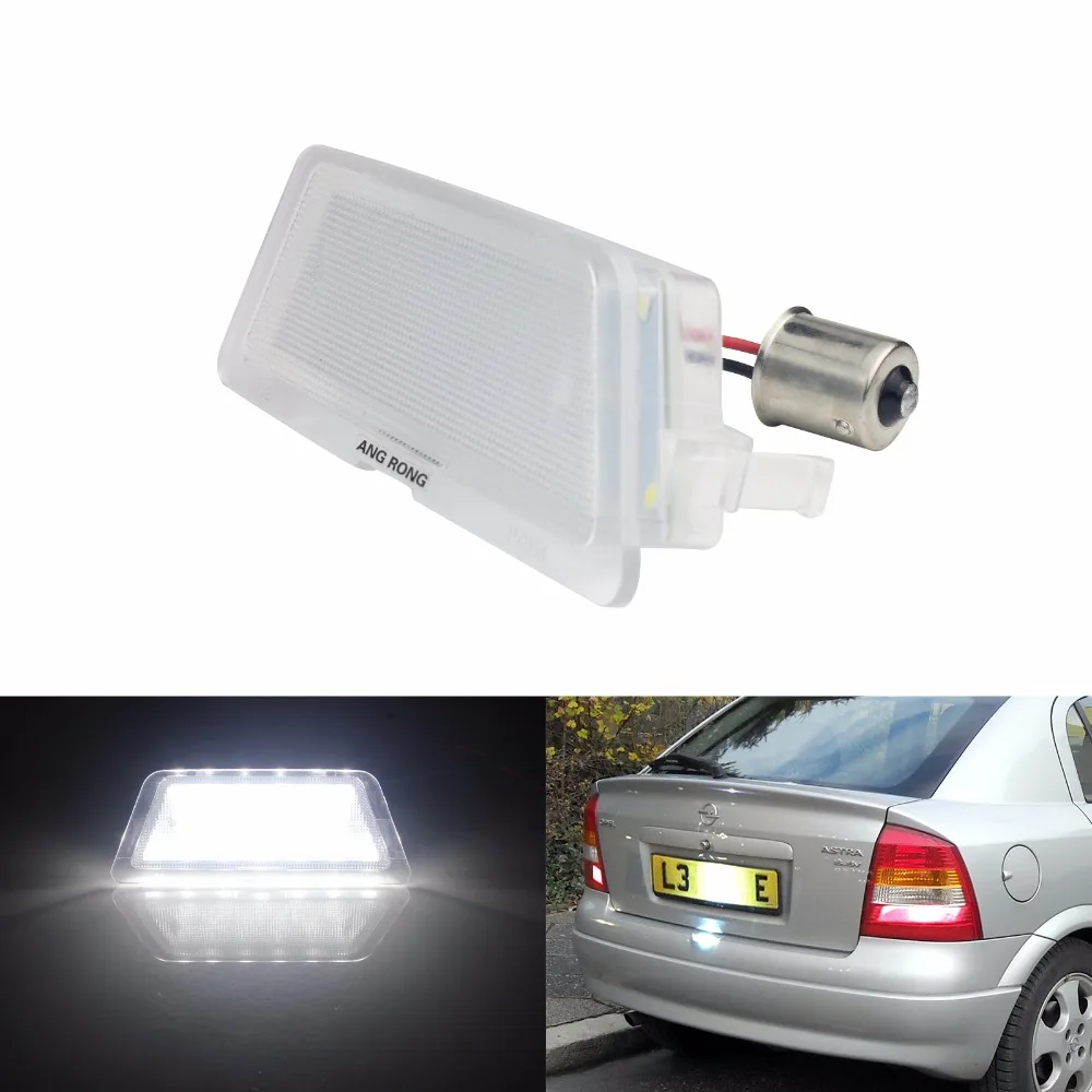 ANGRONG 1x Rear LED License Number Plate Light For Vauxhall Opel Astra G MK4 HB Saloon 98-04