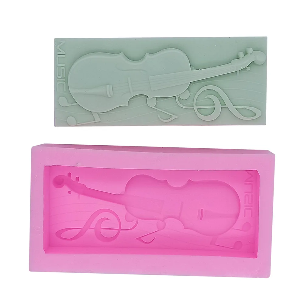 3D Silicone Molds for Soap Scented Candle, Guitar Design, Wax Mould, Food Grade, Chocolate Cake Mold